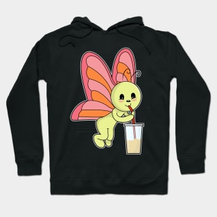 Butterfly at Drinking with Drinking straw & Drink Hoodie